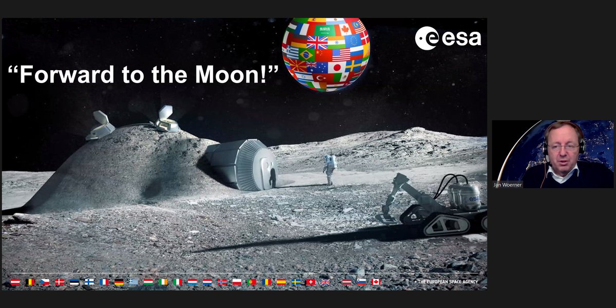 SGAC's tweet photo. @janwoerner provides his vision for the future of @esa 

Live now at: https://t.co/80VKLwpUpJ

#SGS2020 #SpaceGenSummit #SpaceGen https://t.co/wDmnSFuAoE
