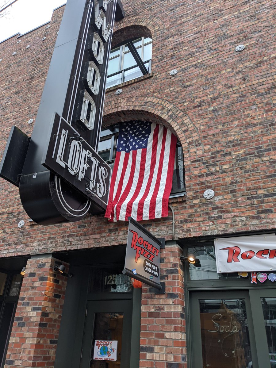 Woke up to honking, knew exactly what we had to do with this 12' flag.  Good morning Seattle, good morning America!! #bidenharris2020 #CapitolHill