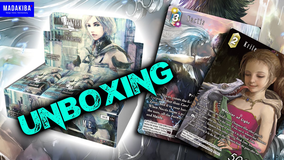 madakibacomics's tweet photo. 🆕️📦NUEVO UNBOXING
Esta vez le toca el turno a #FinalFantasy y su nuevo #OpusXII
#fftcg
DISFRUTADLO
https://t.co/96sJYFVPsw https://t.co/vouRQGXa4X