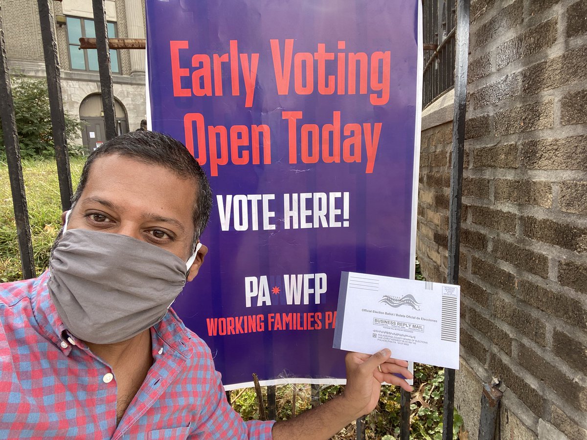 anantcshah's tweet photo. Looking back ... extremely #PAProud #PhillyProud !! To know that
#EveryVoteCounted - and we delivered!!
Thank you volunteers, poll workers, election commissioners, public health officials and everyone for allowing the nation to realize #democracy safely and securely !! https://t.co/ofnGqUsQOV