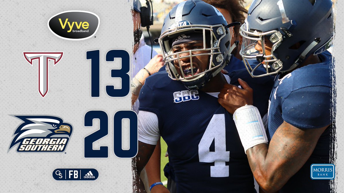 GSAthletics_FB's tweet photo. EAGLES WIN!

Georgia Southern's defense comes up huge here in Paulson!

#HailSouthern https://t.co/kEodEyFxFC