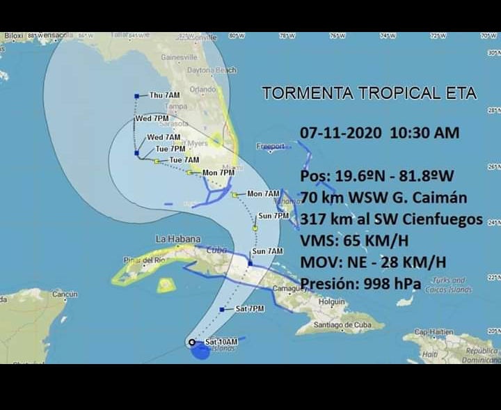 daylinelroy's tweet photo. @glendaboza @ConsEspLaHabana @Iberia No pasará por la capital, sólo tendremos lluvias y poco viento, pero afectará más la parte central. https://t.co/C6QnNHdfLe