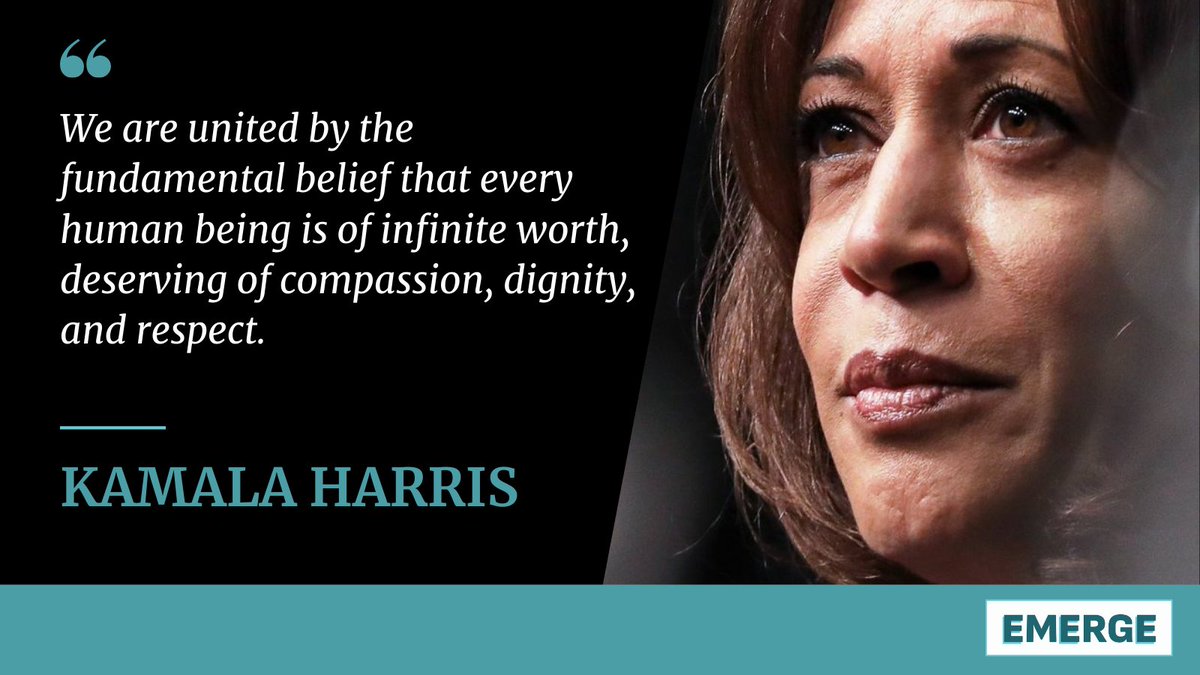 EmergeAmerica's tweet image. A history maker. 
A barrier breaker. 
Our first woman Vice President @KamalaHarris.