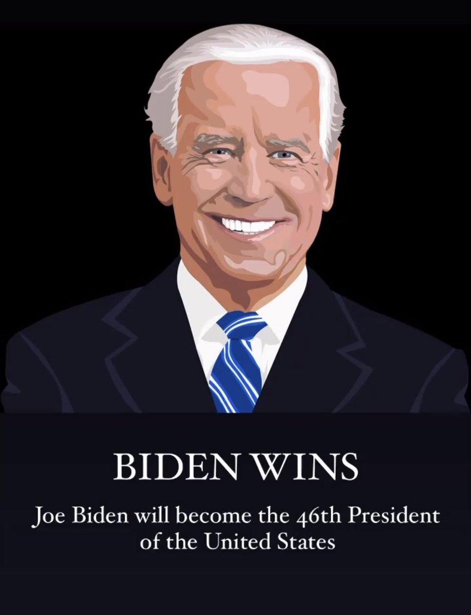 readthenc's tweet photo. BREAKING: Joe R. #Biden (D) has won the 2020 US Presidential Election after securing #Pennsylvania. He will become the 46th occupant of the White House. More to follow. https://t.co/IhHwUSwYR0