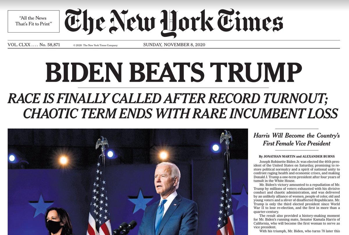 Download New York Times Cover November 8Th 2020 Images