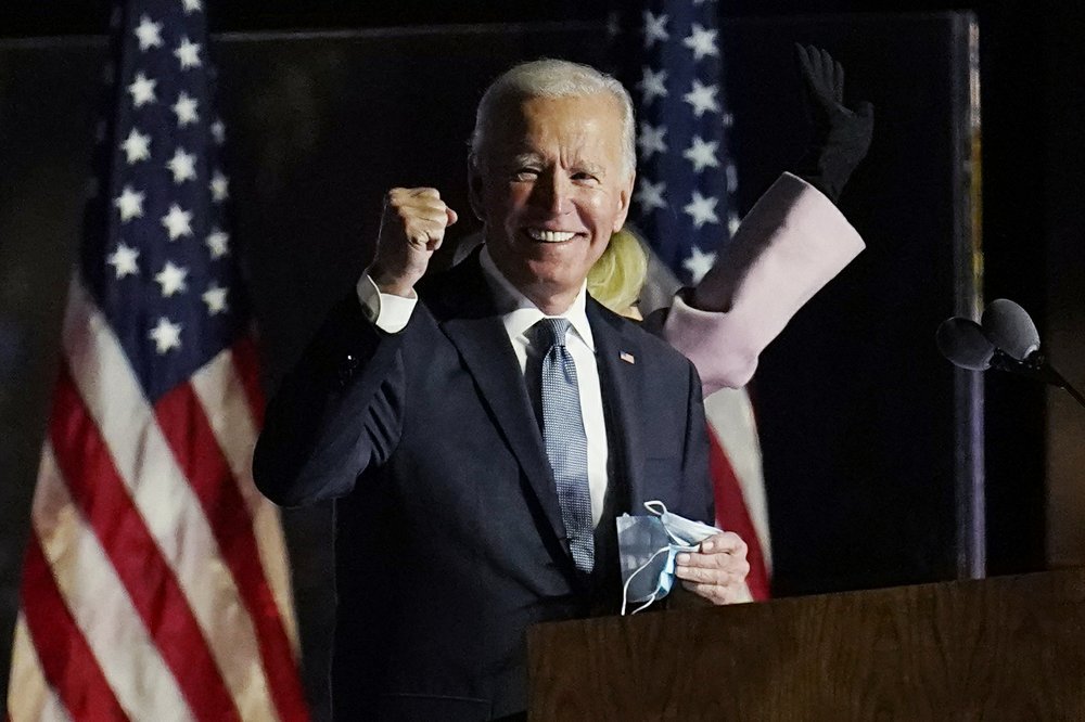 AP's tweet image. Special Edition of AP Morning Wire in coming hour:
• Biden wins, vowing new direction for divided US.
• Trump isn't conceding.
• Stumbles, tragedies, delayed triumph for Biden.
• Harris becomes first Black woman, South Asian elected VP.
SIGN UP: apne.ws/nHGgFyd