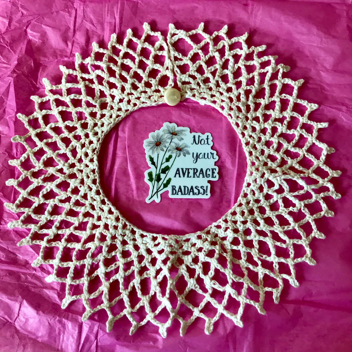 CarolCampbell4's tweet photo. Thank you @szwildcat & @LisaBoate for the wonderful surprise of sending me a #RBG collar. I love it! Iβm extremely touched by your kindness & thoughtful messages. I think today is a very good day to wear it. β#VPKamalaHarris #RBGPearls #WomenEd #NotYourAverageBadass @WomenEd_US https://t.co/WgeBAyeccE