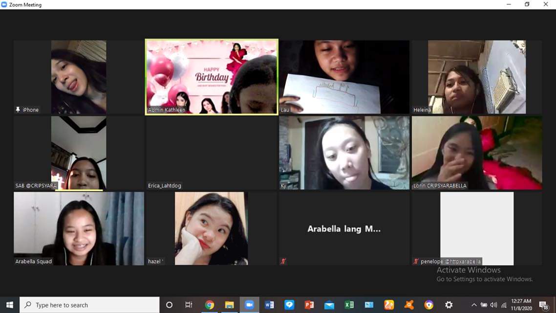 cripsyarabella's tweet photo. Ate araaaaaaaa! THANK YOU SO MUCH FOR YOUR TIME!!! IT REALLY MEANS A LOT!!! Nung una tbh akala ko magiging flop ang zoom party kasi ang AWKWARD!! DIKO ALAM SASABIHIN KO HAHAHAHA Pero patagal ng patagal... WAAAA KALA MO MAG BARKADANG NAGCHCHIKAHAN HAHAHA++

#Arabellaturn19 https://t.co/wE1HUQByso
