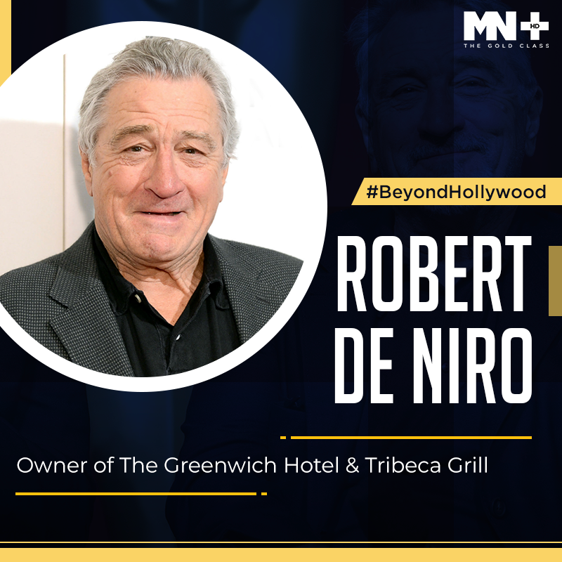 mnplustv's tweet photo. Robert De Niro extends his methodical skills to the world of hospitality and food. Apart from acquiring wealth through his world-class acting skills, Robert De Niro also owns a luxury five star hotel and delightful restaurant in the heart of New York city.

#BeyondHollywood https://t.co/6LecJlXsVu