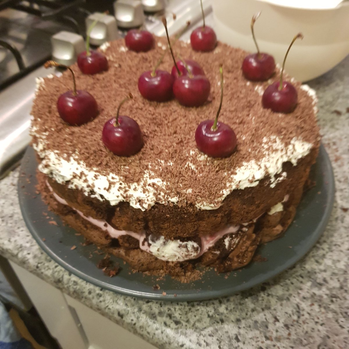 DrFuusa's tweet photo. @OpiesFoods Amazing!!! Great recipe and quality ingredients!  Thank you!! #familybusiness #blackforestgateaux https://t.co/nnXECfyeQP