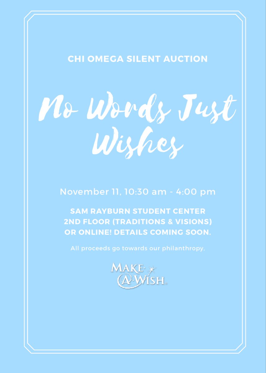 we will be hosting our first ever silent auction this wednesday!! all proceeds will go to the make-a-wish foundation💫 if you have any questions please message us!