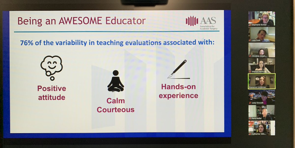 rhhollis's tweet photo. A few samples of the the many HIGH yield tips for being an effective surgical educator from @BrenessaL during #AASfallcourses @UABSurgery @AcademicSurgery https://t.co/qK1NHOvsoh