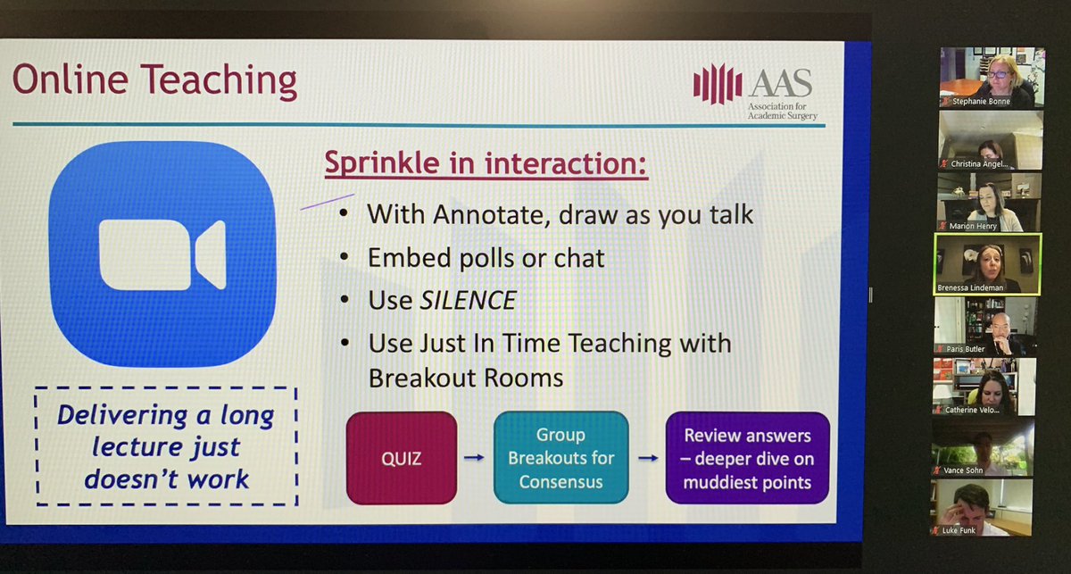 rhhollis's tweet photo. A few samples of the the many HIGH yield tips for being an effective surgical educator from @BrenessaL during #AASfallcourses @UABSurgery @AcademicSurgery https://t.co/qK1NHOvsoh