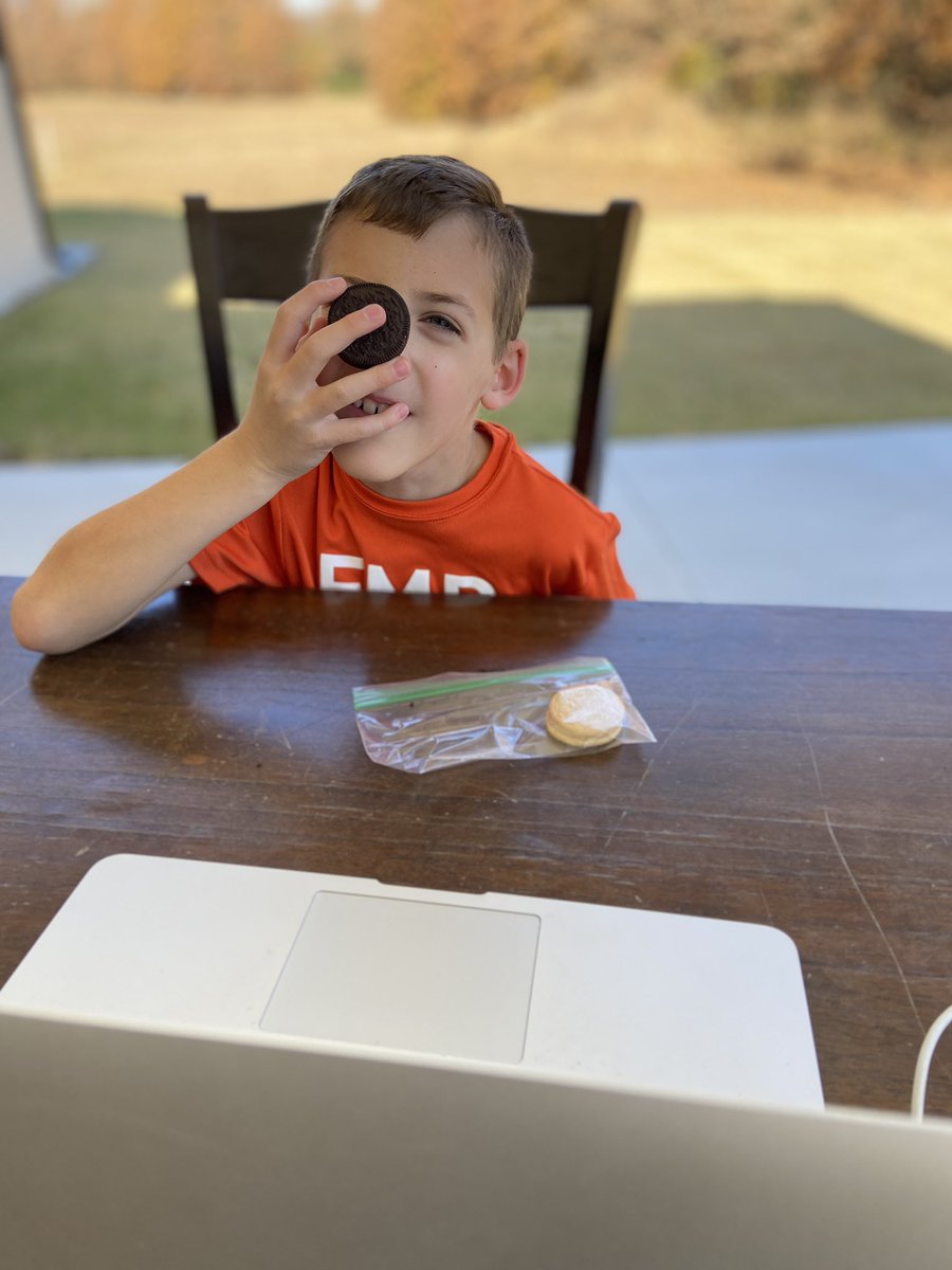 Lincoln enjoying the virtual cookie challenge at #empowerfest2020. 

<a href="/HangerNews/">Hanger Clinic</a> staff have been great at keeping activities fun and eventful. 

It’s been a great event and there are several hours left. If you have a #limbdifference or an #amputee you should join in.
