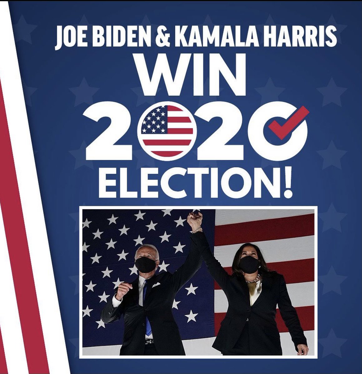 Yasssss God is so good!!! This is the greatest news of this year. Congratulations to them both. This is what this country needed. I’m so thankful to you both. I can’t wait to see the changes that they will bring to the American people. <a href="/joebiden/">Joe Biden</a> <a href="/kamalaharris/">Kamala Harris</a> #bidenharris2020🇺🇸