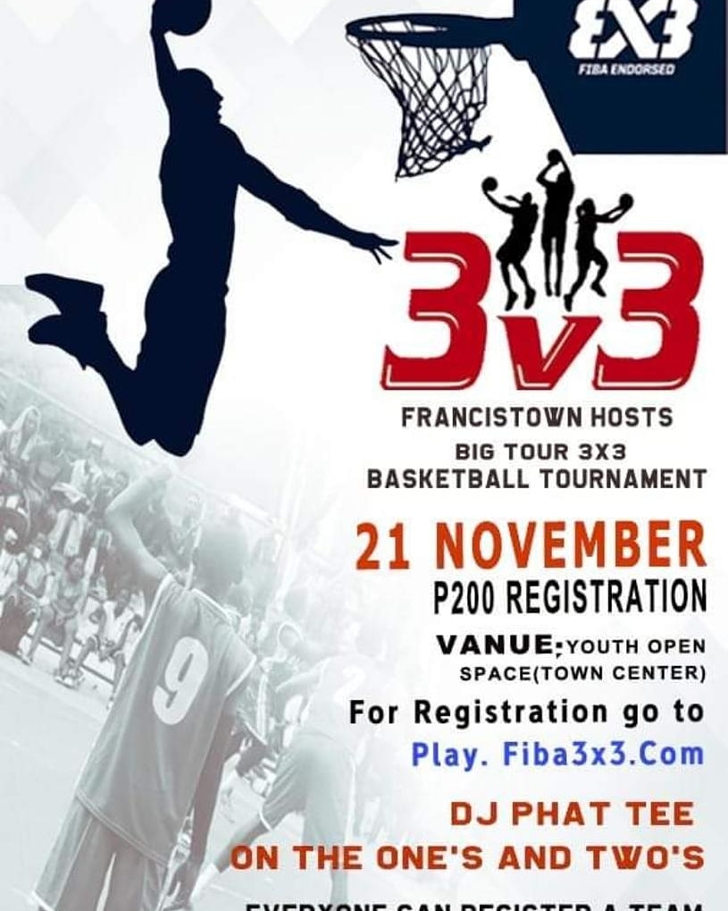 Gr8tBallers's tweet photo. Please be reminded to register for the upcoming 3X3 Basketball Tournament on the 21st of November in Francistown.
Please go through the flyer for details.
#BallWithAPurpose https://t.co/0bqrkuTOki