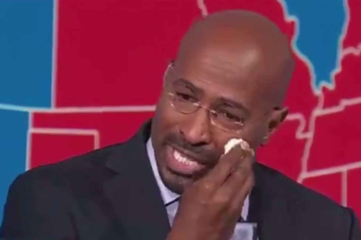 nypost's tweet photo. CNN's Van Jones cries on air after Biden declared winner of 2020 presidential election https://t.co/VGlBMtacpb https://t.co/n60WkeKFdt