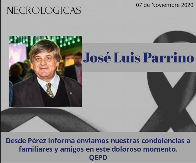 perez_informa's tweet photo. Desde #PerezInforma lamentamos la pérdida física del Ingeniero José Luis Parrino. 

Enviamos nuestras condolencias a familiares, amigos y allegados.

QEPD https://t.co/Ti7tGx2TX5