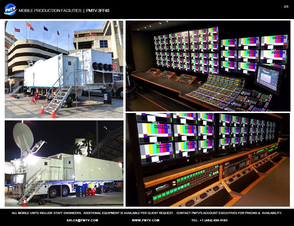 PMTV_Broadcast's tweet photo. #PMTVbroadcast: PMTV's onsite providing Production Package for ESPN College Football Game. In cooperation with ESPN, PMTV's producing today's games live on ESPN+.
PMTV's Sports Package Includes 42' 3G/HD TV Production Truck, Broadcast Crew, Full Production Coordination. https://t.co/Y4XepIldsv