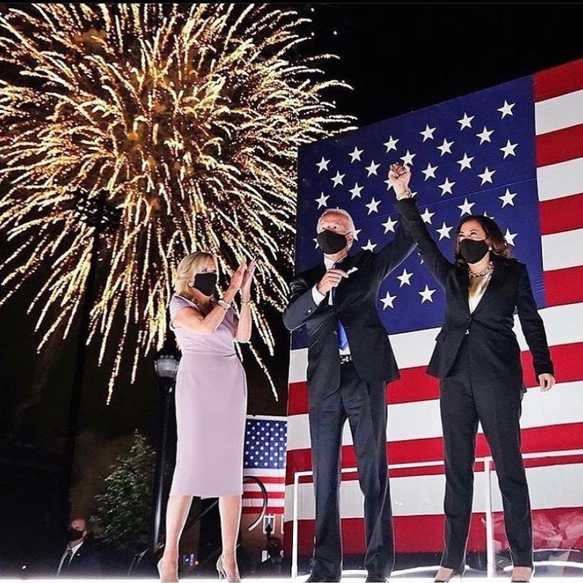 GalGadot's tweet image. The People have spoken! Congratulations to @JoeBiden &amp;amp; @KamalaHarris 🙏🏻🇺🇸