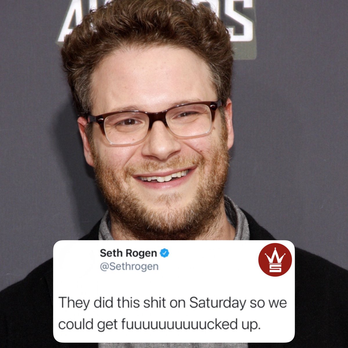 WORLDSTAR's tweet photo. #SethRogen speaks on the election being called on a Saturday...😂 @SethRogen https://t.co/0uK8JyxWkQ
