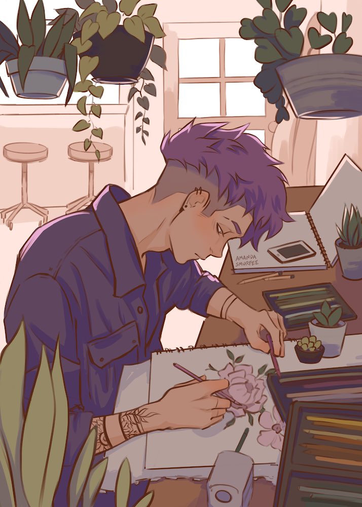 amandasmurfee's tweet photo. Reaching new heights in my self-projection: Shinsou is now an artist 🎨🌿

#shinsouhitoshi #bnha https://t.co/0fmRaBMeuN