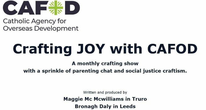 CAFODLeeds's tweet photo. We are SO excited. Tomorrow at 5pm our local #CAFOD worker Bronagh will feature in the first episode of #CRAFTINGJOYWITHCAFOD along with volunteer Maggie from @CAFODPlymouth Watch this space for the link! #CRAFTING #craftism #creativecampaigning #stayconnected https://t.co/B4HM1CvtJU