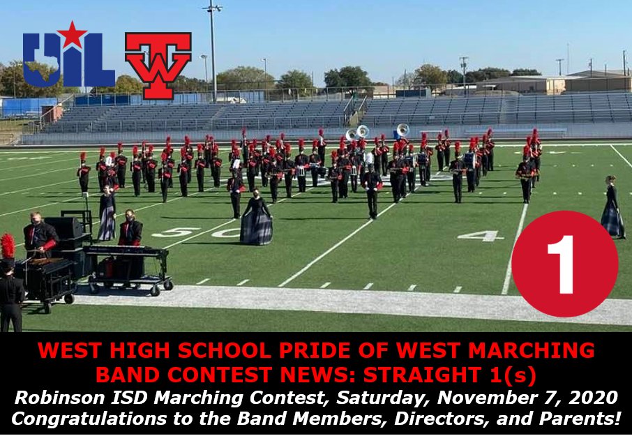 DavidTruitt's tweet photo. Way to go @West_Trojans Pride of West Marching Band! We are proud of you. #WestIsBest #BandRules https://t.co/B01lrEY50z