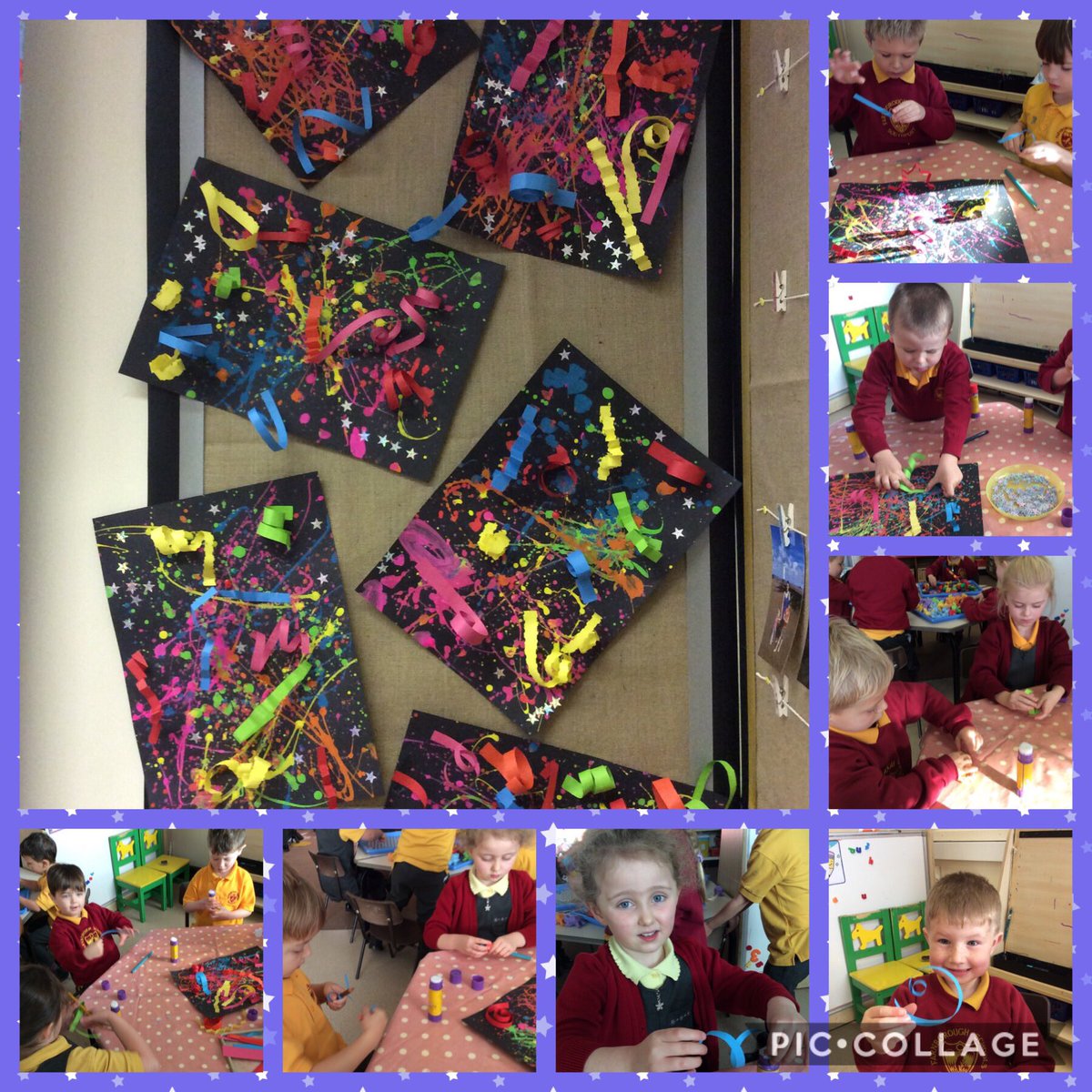FRISroom2's tweet photo. Ta-dah! The finished result! 

We love our firework pictures 🎆🎇 #FRISart #FRISdt https://t.co/WQ416lx4KU