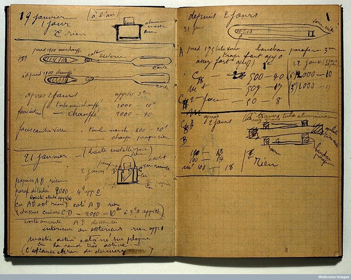 Marie Curie died of aplastic anaemia on 4 July 1934, a result of years of exposure to radiation through her work. Even today her laboratory notebook from 1899-1902, is radioactive and will be for 1,500 years.