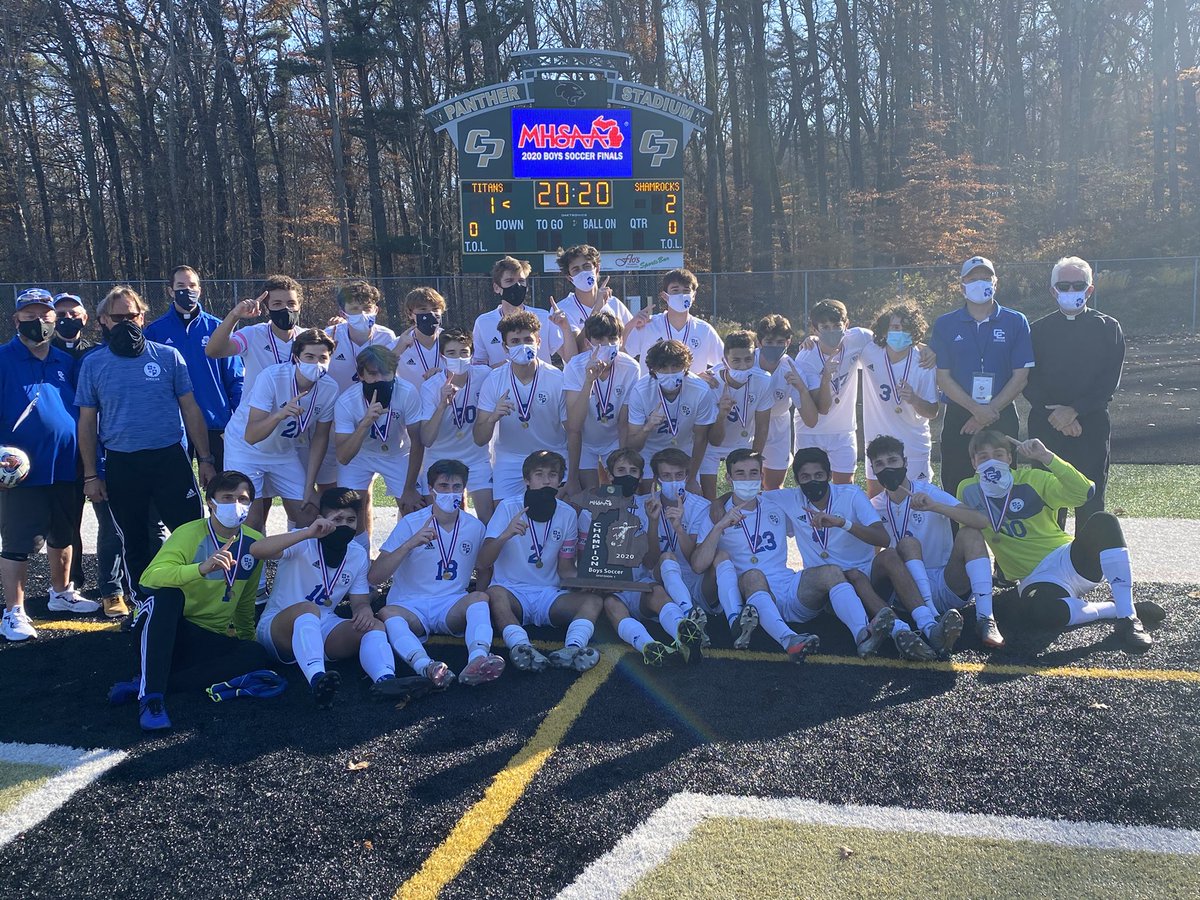DCCSoccer1's tweet photo. YOUR 2020 STATE CHAMPS! CC WINS 2-1 #Team42 https://t.co/k9YVNvRj2V
