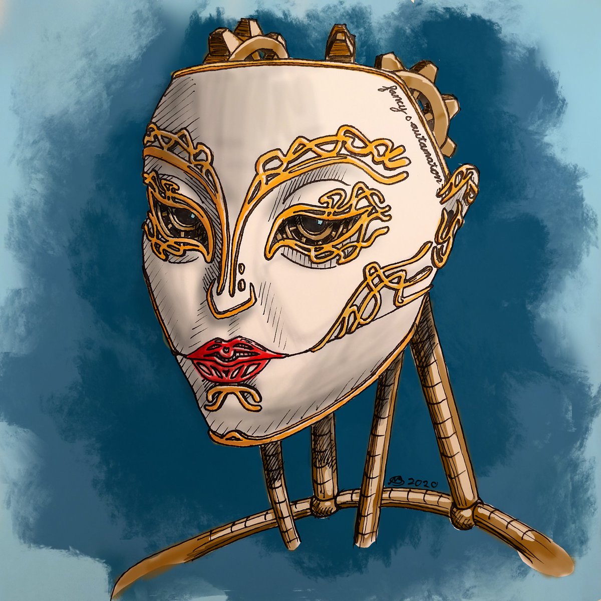 I figured this #drawing deserved some color :) #steampunk #digitalart