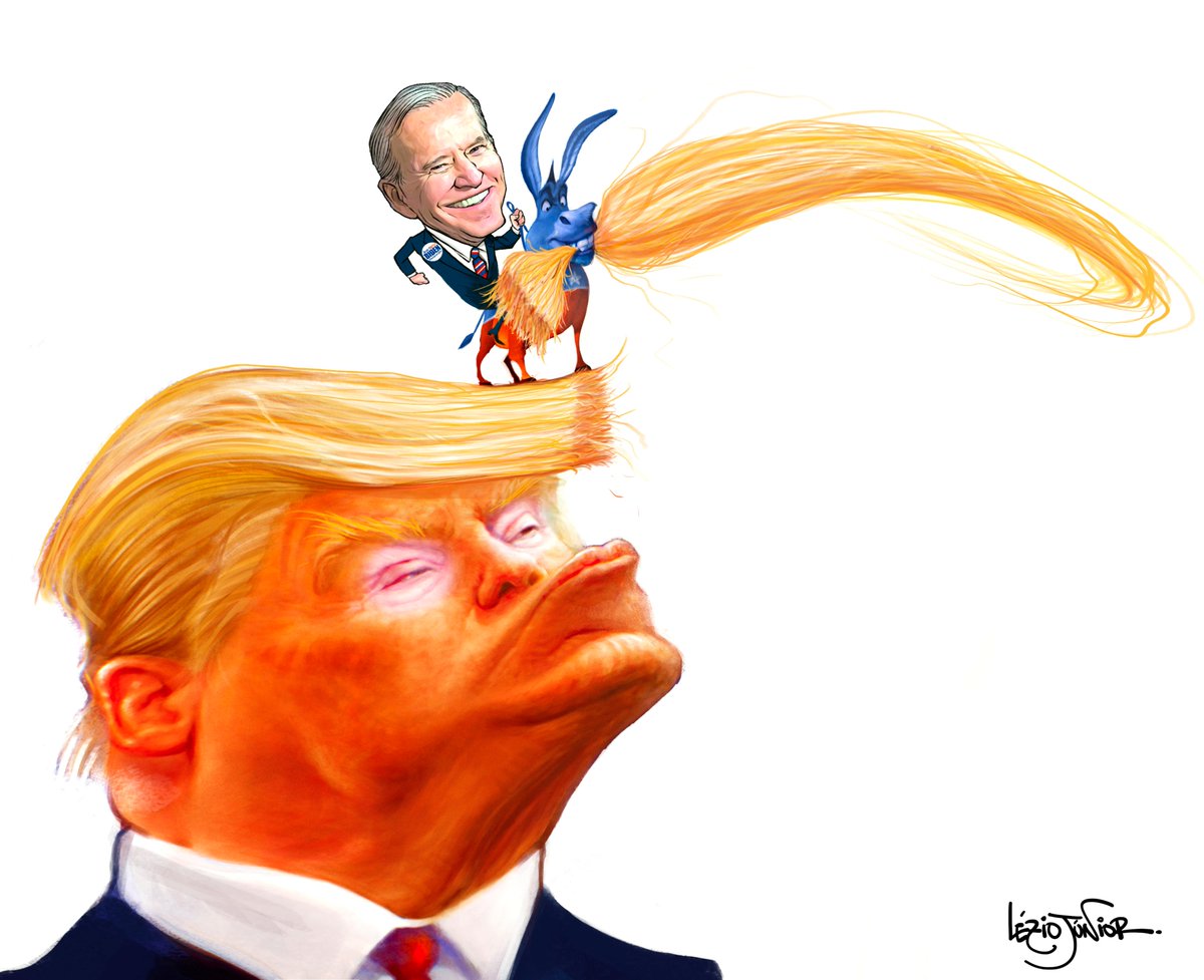 leziojunior's tweet photo. Editorial cartoon #JoeBiden #trump
@realDonaldTrump @JoeBiden #Trump
#leziojunior #magazine #newspaper #caricature #ElectionDay2020 #trump #JOEBIDEN2020 #Politics #americanpolitics https://t.co/zOiFNS0zdi