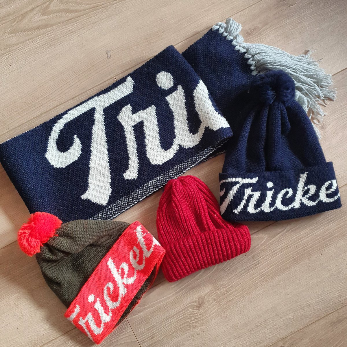 TRiCKETTengland's tweet photo. TRiCKETT 4 - 0 Winter

Our Reyt Big Logo hats and scarves are available on Thursday at 7PM. All make in the UK from British wool.

There'sa restock of our Marvin Hats which pay homage to our sorely missed pal Nick. A donation will be made to the hospice that looked after him. https://t.co/tUgi4oBXoZ