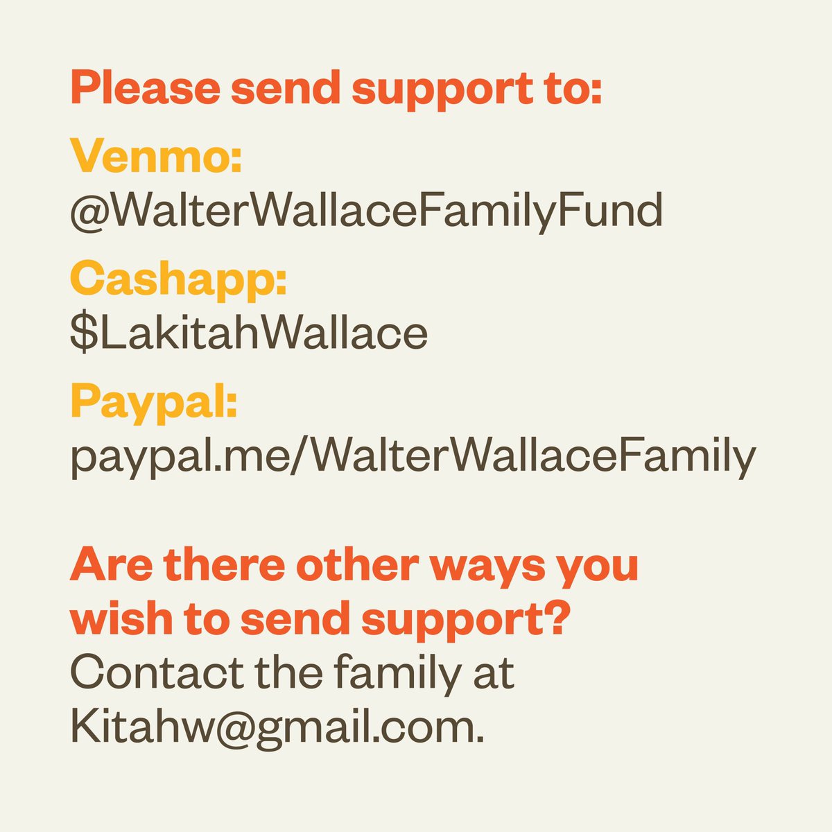 sheededonem's tweet photo. SUPPORT THE FAMILY OF WALTER WALLACE JR. ♥️ PLEASE AND THANKS! https://t.co/5Ln4YG9yWu