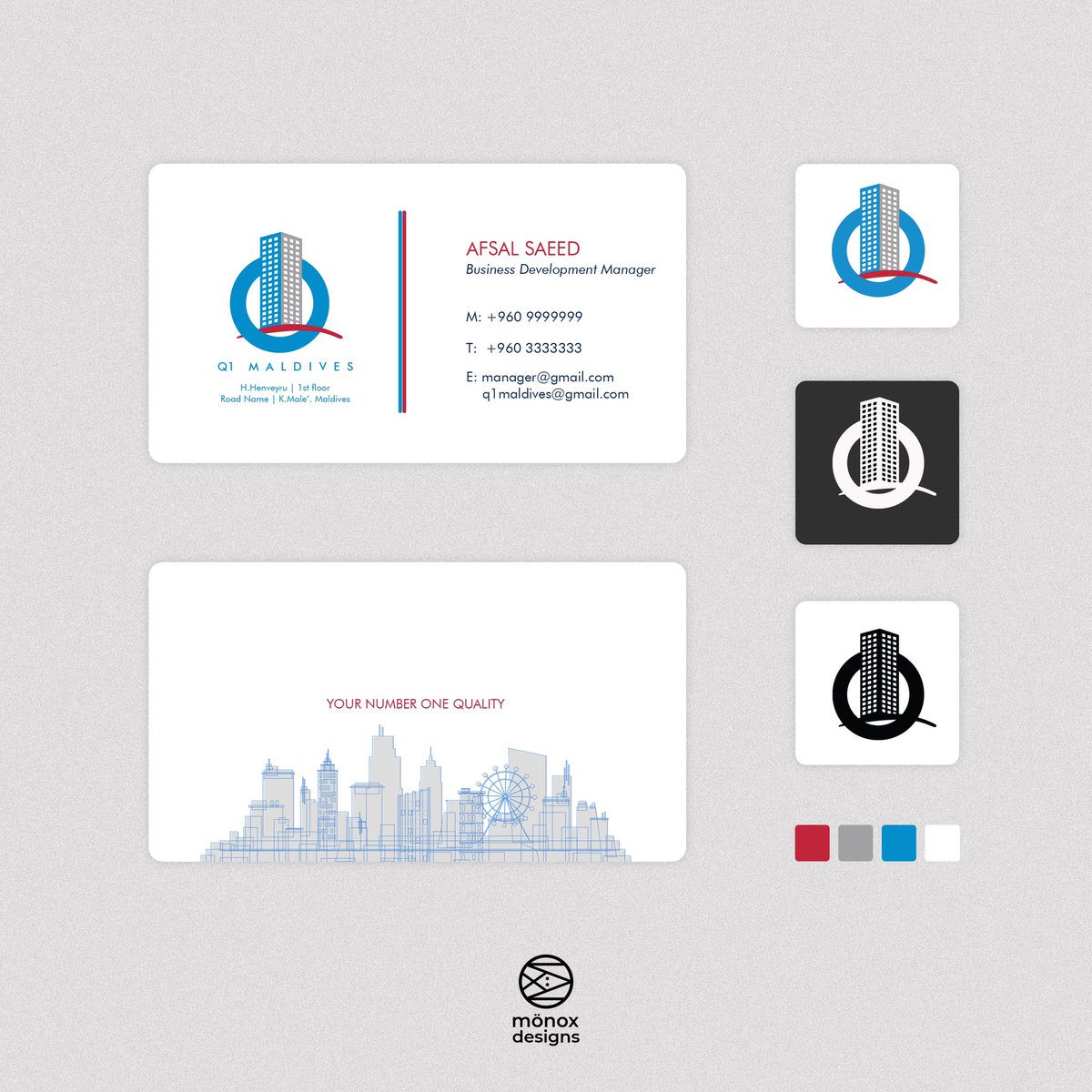 monoxdesigns's tweet photo. This here is from one of those works we did for such an initiative.
Logo, business cards and few digital media done for a construction company.
.
.
If any inquiry or information
📱 +960 7523000
📧 mail@monoxdesigns.com https://t.co/0t6Ed8Pd9w