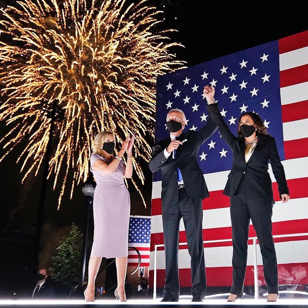 Congratulations <a href="/JoeBiden/">Joe Biden</a> <a href="/KamalaHarris/">Kamala Harris</a>. Let’s heal ❤️🤍💙