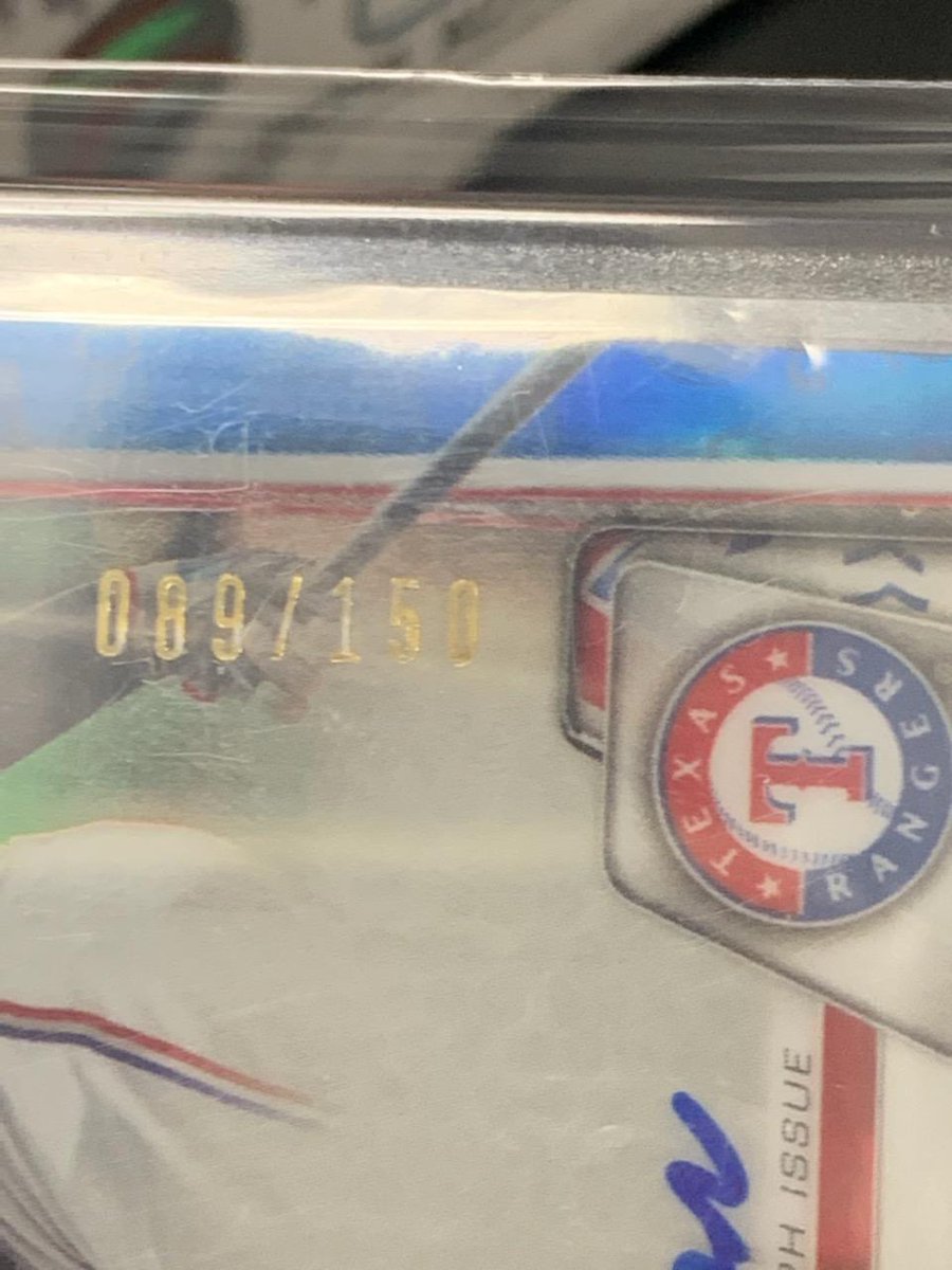 surfcitycards's tweet photo. Customer pulls HUGE Prospect @surfcitycards 2020 Bowman Chrome BAYRON LORA Rookie Auto Blue Refractor #89/150 #texasrangers #bayronlora #bluerefractor #bowmanchromebaseball https://t.co/da1kn1URCC