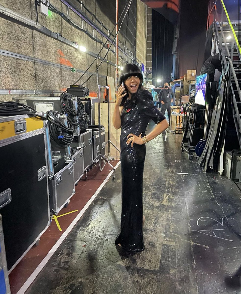 TheIvoryCloset's tweet photo. .@ClaudiaWinkle looking sensational wearing a piece from our Closet on tonight’s @bbcstrictly alongside @TessDaly 🖤❤️ https://t.co/apSYRuOqK4