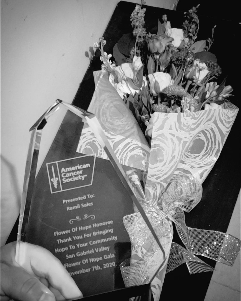 SATURDAY SURPRISE! 

I don't do things, especially volunteer work, for the accolades. Can't deny that the recognition is nice (even though the pomp & circumstance makes me very uncomfortable). #SGVGala #FlowerOfHope #2020 #AmericanCancerSociety