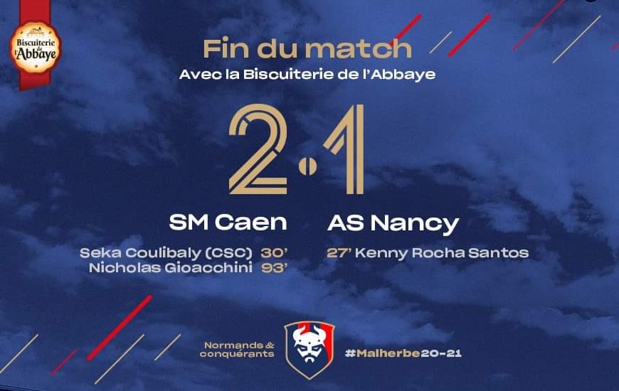 SMCaen's tweet photo. ⏱ Quel scénario ce soir face à l’@asnlofficiel 🔥🔥 

Le @SMCaen s’impose au bout du suspens et enchaîne un troisième succès à domicile 🔴🔵 

#SMCaen #TeamSMC #SMCASNL https://t.co/EjZOkkdwLd