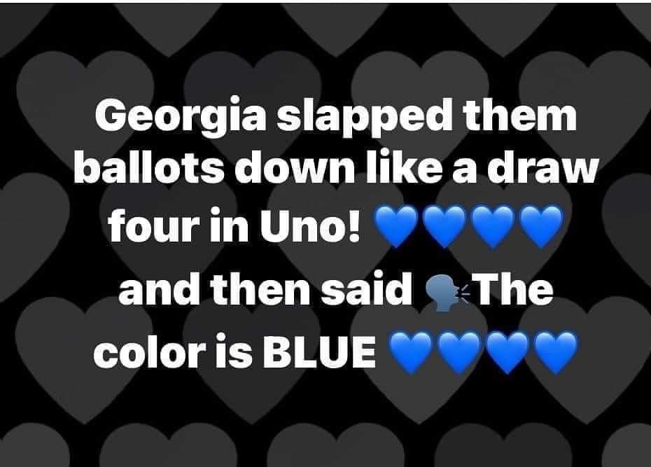 thekristikeith's tweet photo. The color is BLUE! 🙌🏼🙌🏼🙌🏼

#uno
#drawfour 
#JoeBidenKamalaHarris2020 https://t.co/79sP9CC981