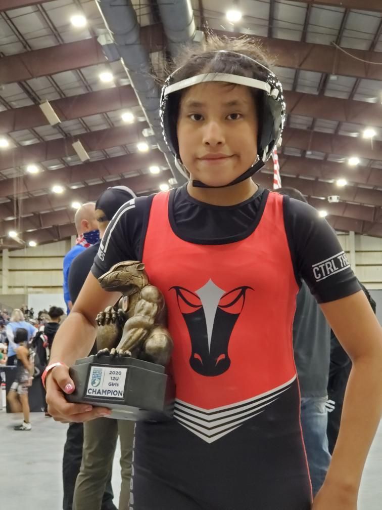 ndnsports's tweet photo. Congratulations to Hanna Tate (Pima/Navajo/Apache) who won the 2020 USA Wrestling's Utah Bigfoot Battle Championship in the girls 12 under 95 pound division.
#NativePreps #Pima #Navajo #Apache https://t.co/BbomKILWRO