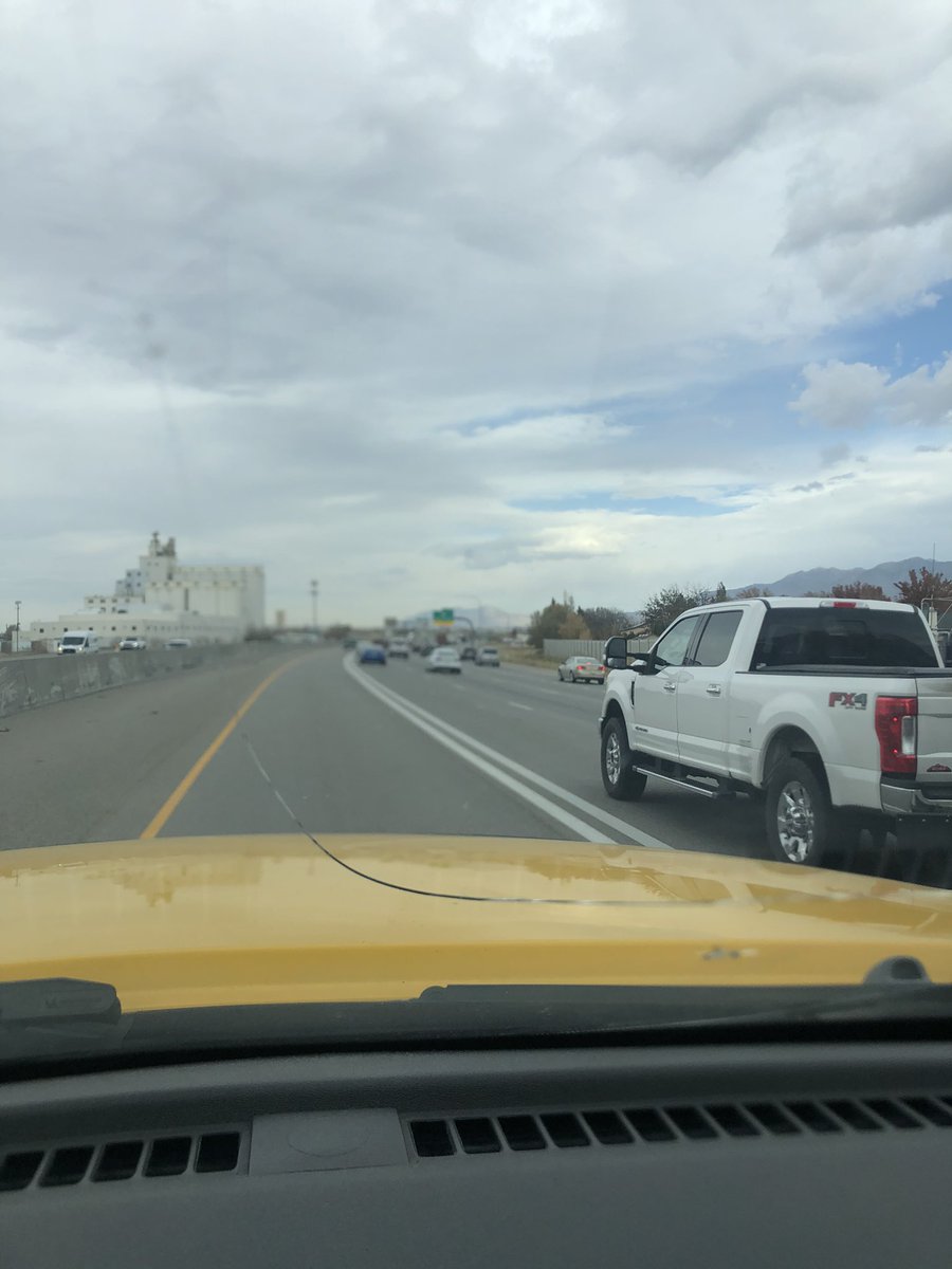 8747Productions's tweet photo. @UDOTTRAFFIC can you put on the marquees something like the laws... I see so many trucks pulling trailers in the fast lane. Small example pool. https://t.co/jHy87QamNd