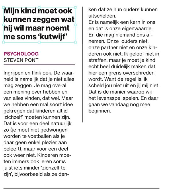 Je kunt ook TEVEEL jezelf zijn...