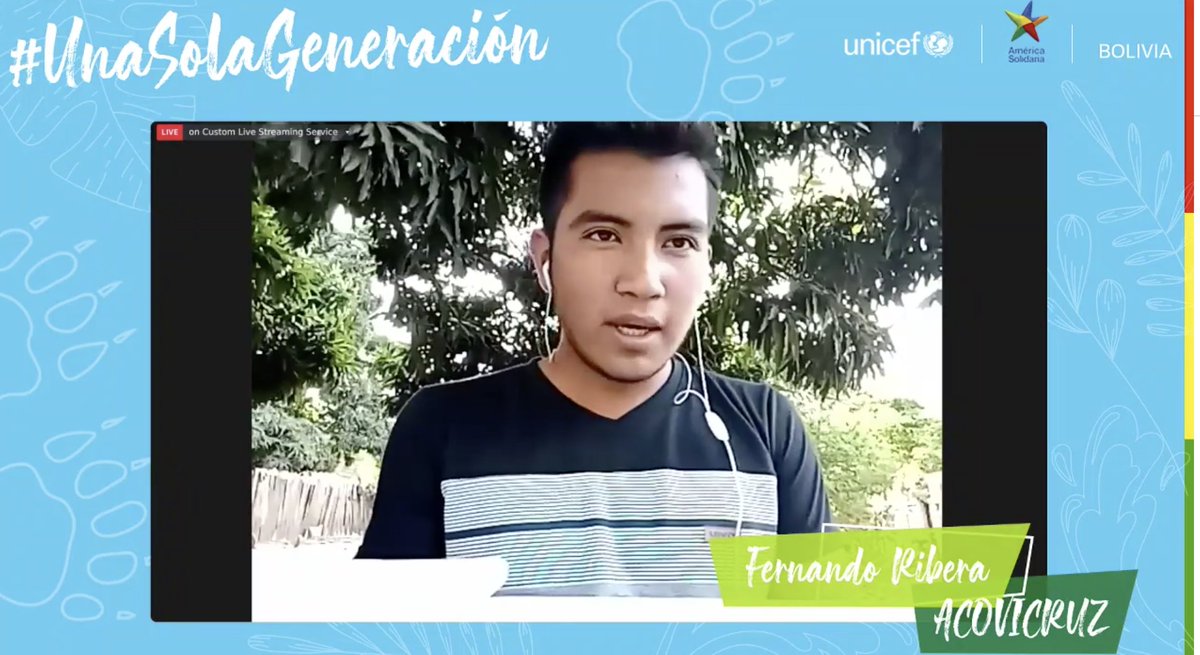 UNICEFBolivia's tweet photo. 🗣️"El año pasado, niños y niñas fueron afectados por los incendios pero los jóvenes nos organizamos y aquí surgieron las acciones de los héroes ambientalistas para ayudar de la mejor manera" 

#UnaSolaGeneracion #CambioClimático https://t.co/Mnoh1B2d6T