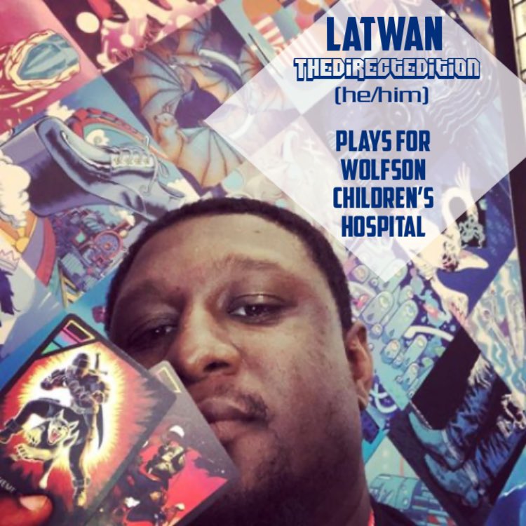  @directedition LaTwan Holland, aka TheDirectEdition (he/him)Plays for  @WolfsonChildren  https://www.extra-life.org/participant/TheDirectEdition