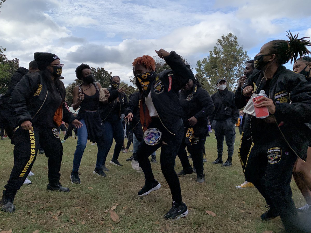 A short series photos as Atlantans dance in celebration of blue Georgia and a Biden victory.  @ajc  #gapol