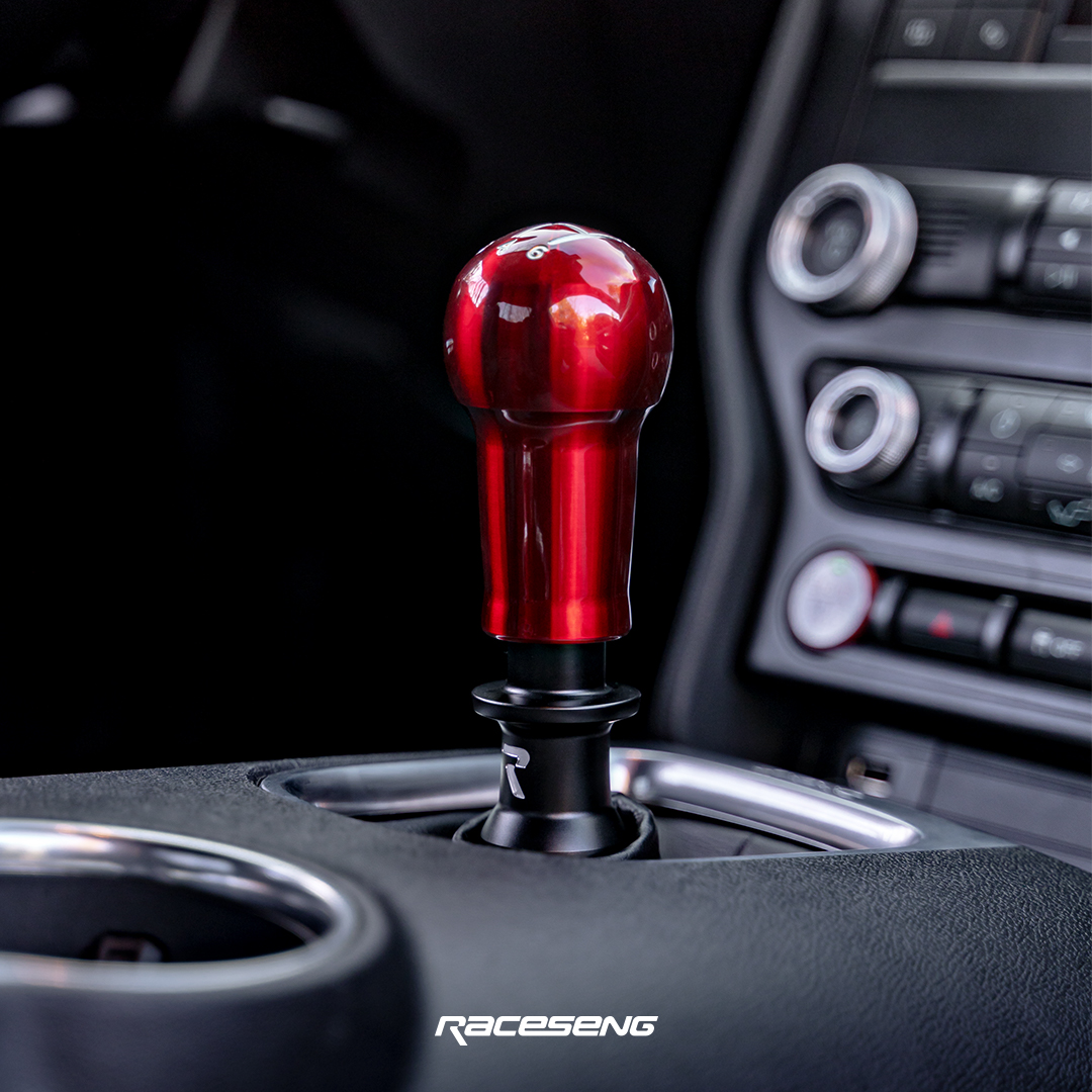 raceseng's tweet photo. Get out there and enjoy the drive
​
​​Knob \ Prolix \ Red Translucent
​Engraving \ Gate 1
R Lock \ Black
​Owner \ @coreyjanda 
Car \ S550 Mustang GT https://t.co/pblQVTjfY3