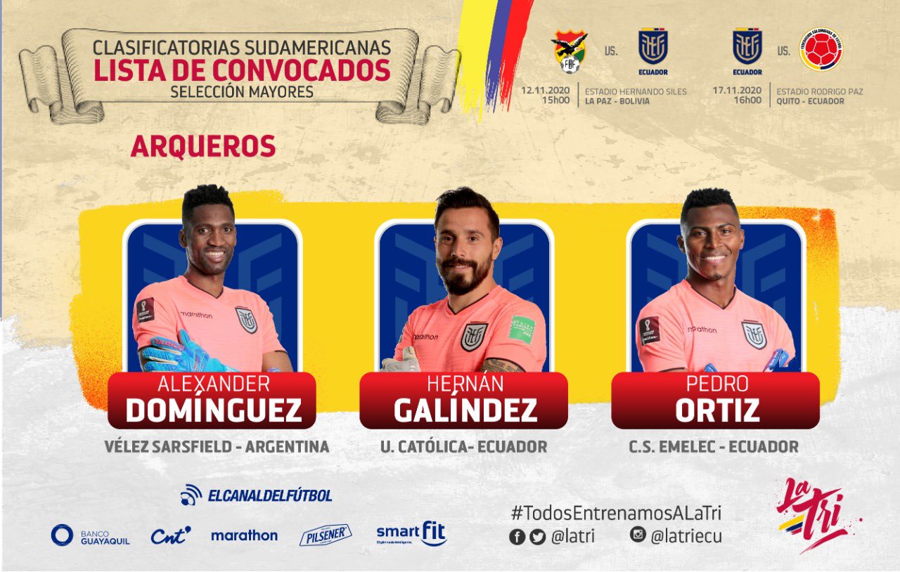CONVOCADOS DE ECUADOR PARA ENFRENTAR A BOLIVIA Y COLOMBIA Revista Winner